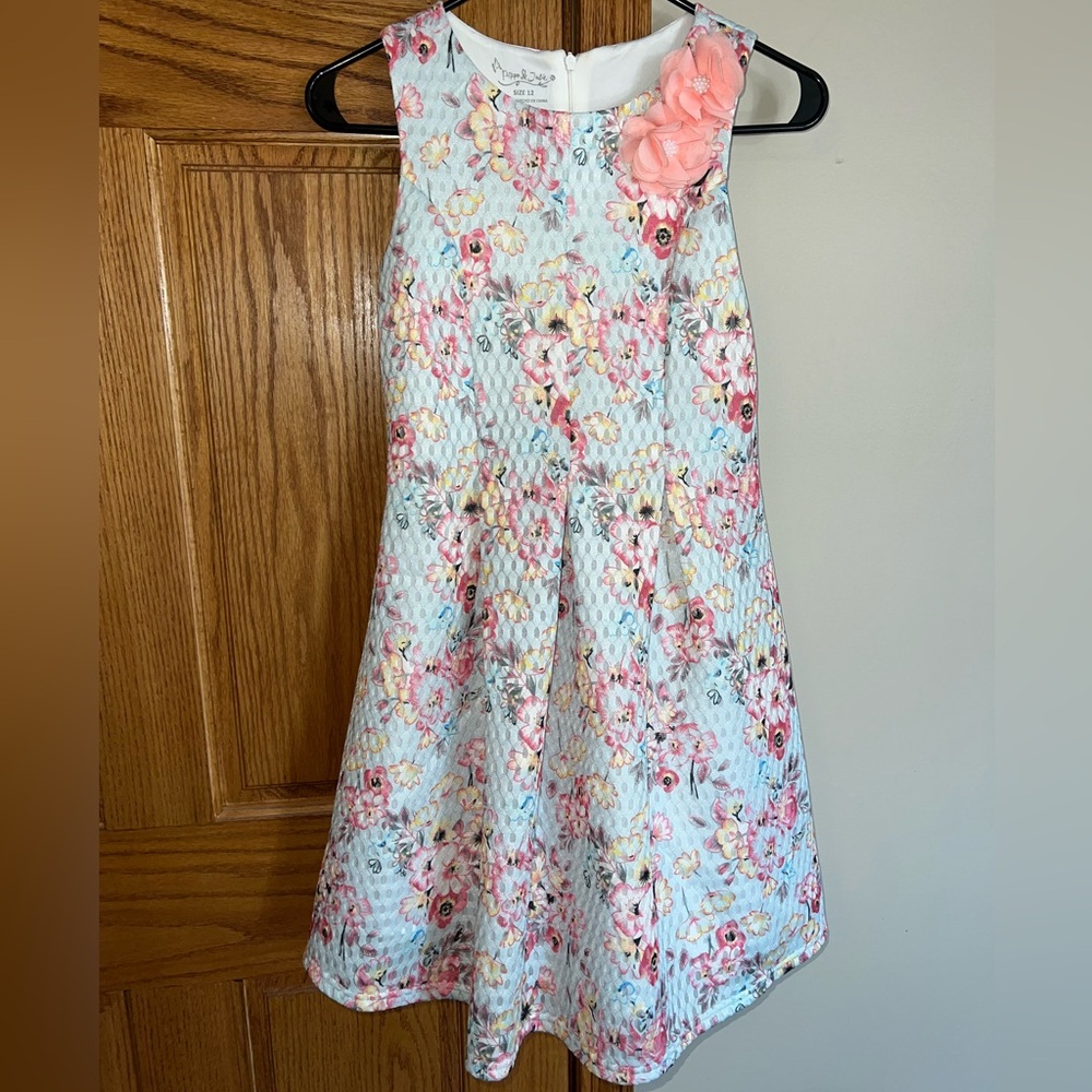 Pippa & Julie Floral Dress in Blue and Pink